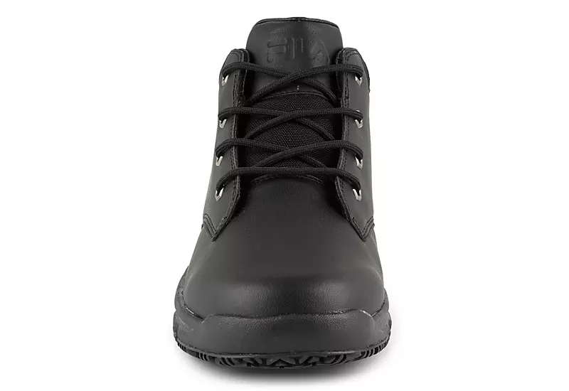 Fila Mens Mike Slip Resistant Work Shoe - Black 7 Fila Mens Mike Slip Resistant Work Shoe - Black - Image 5