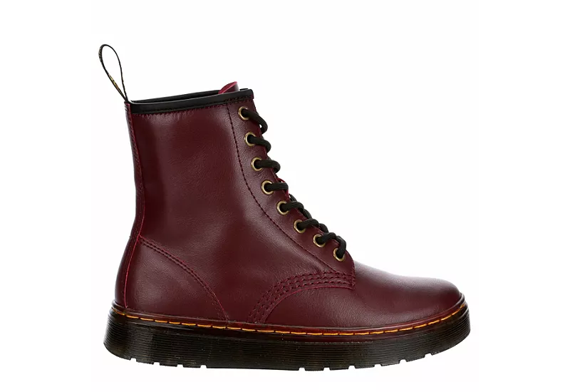 Dr. Martens Dr.martens Womens Zavala Combat Boot - Red 4 Dr. Martens Dr.martens Womens Zavala Combat Boot - Red - Image 2