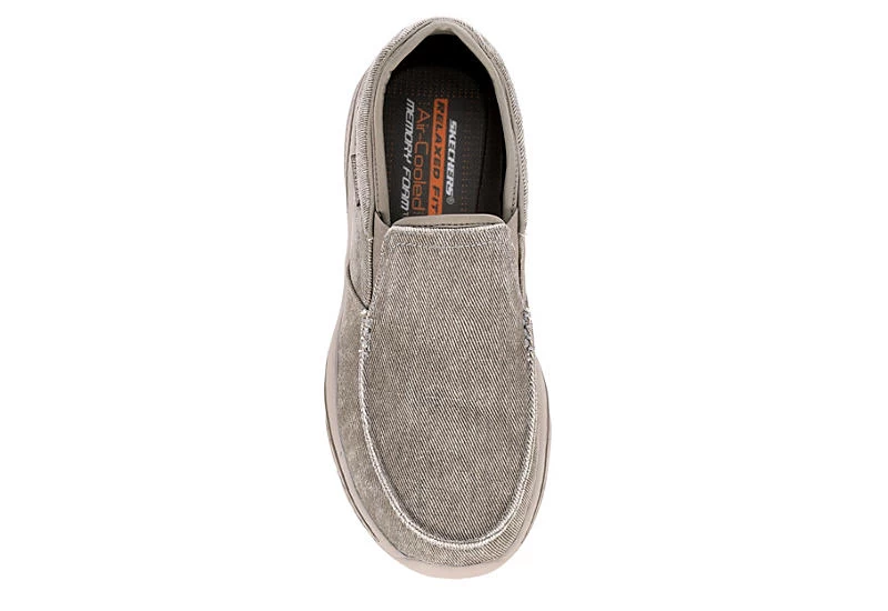 Skechers Mens Moseco Slip On Sneaker - Taupe 8 Skechers Mens Moseco Slip On Sneaker - Taupe - Image 6