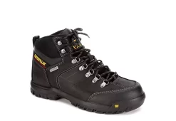 Caterpillar Mens Threshold Waterproof Steel Toe Work Boot - Black