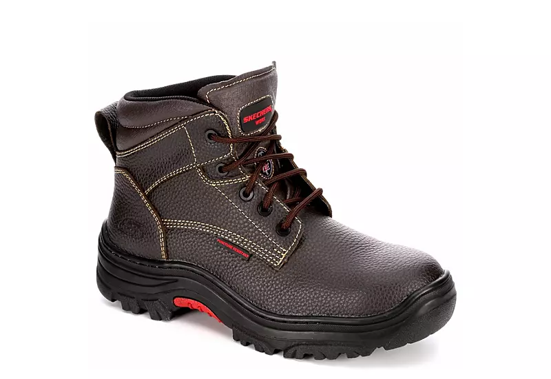 Skechers Mens Burgin-tarlac Steel Toe Work Boot - Brown 3 Skechers Mens Burgin-tarlac Steel Toe Work Boot - Brown