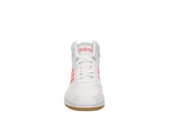 Adidas Womens Hoops 3.0 Mid Top Sneaker - White -Shoe Shop US 01 400745 02