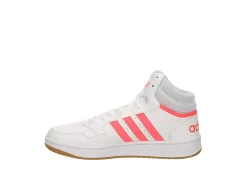 Adidas Womens Hoops 3.0 Mid Top Sneaker - White -Shoe Shop US 01 400745 03