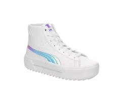 Puma Womens Kaia High Top Platform Sneaker - White