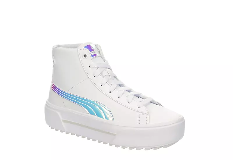 Puma Womens Kaia High Top Platform Sneaker - White 3 Puma Womens Kaia High Top Platform Sneaker - White