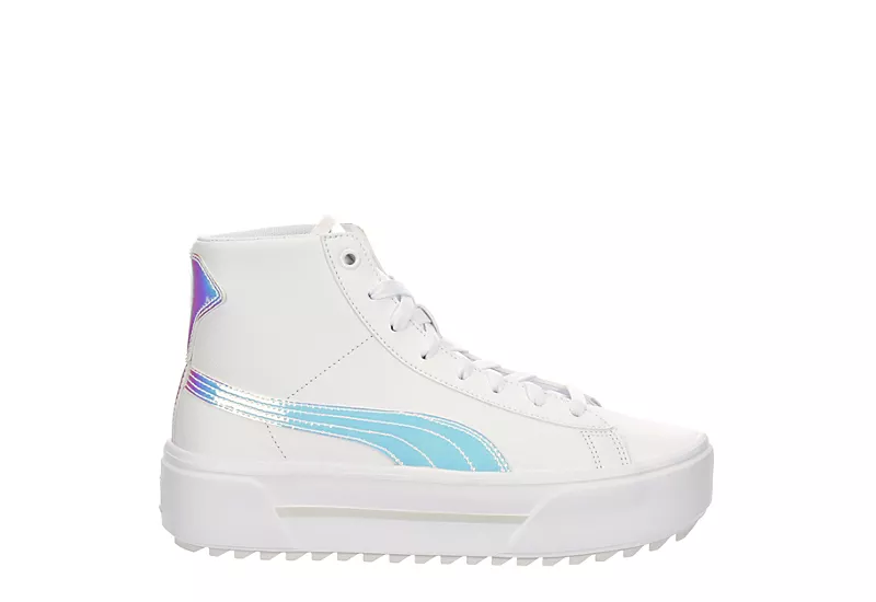 Puma Womens Kaia High Top Platform Sneaker - White 4 Puma Womens Kaia High Top Platform Sneaker - White - Image 2