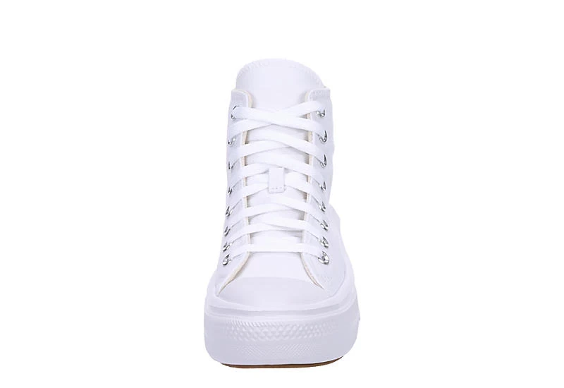 Converse Womens Chuck Taylor All Star Move High Top Sneaker - White 5 Converse Womens Chuck Taylor All Star Move High Top Sneaker - White - Image 3