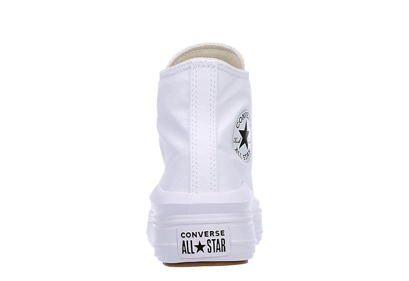 Converse Womens Chuck Taylor All Star Move High Top Sneaker - White 7 Converse Womens Chuck Taylor All Star Move High Top Sneaker - White - Image 5