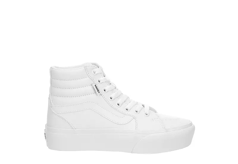 Vans Womens Filmore High Top Platform Sneaker - White 4 Vans Womens Filmore High Top Platform Sneaker - White - Image 2