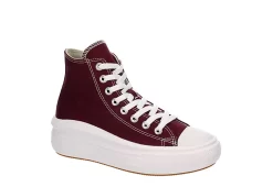 Converse Womens Chuck Taylor All Star Move High Top Sneaker - Burgundy
