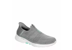 Skechers Womens Go Walk 6 Quick Fit Slip-ins Walking Shoe - Grey