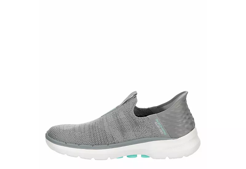 Skechers Womens Go Walk 6 Quick Fit Slip-ins Walking Shoe - Grey 6 Skechers Womens Go Walk 6 Quick Fit Slip-ins Walking Shoe - Grey - Image 4