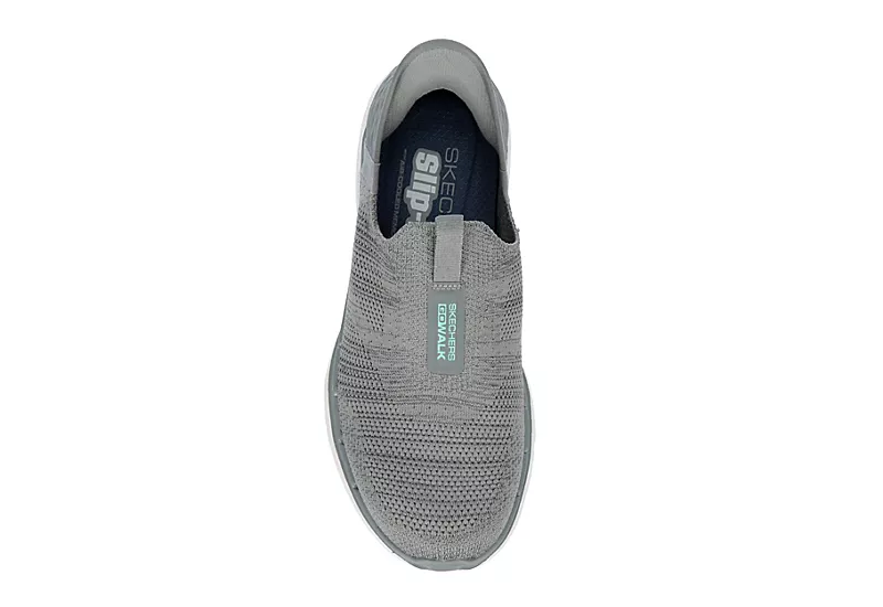 Skechers Womens Go Walk 6 Quick Fit Slip-ins Walking Shoe - Grey 8 Skechers Womens Go Walk 6 Quick Fit Slip-ins Walking Shoe - Grey - Image 6