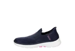Skechers Womens Go Walk 6 Quick Fit Slip-ins Walking Shoe - Navy -Shoe Shop US 01 401391 03