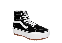 Vans Womens Filmore High Top Tapered Platform Sneaker - Black