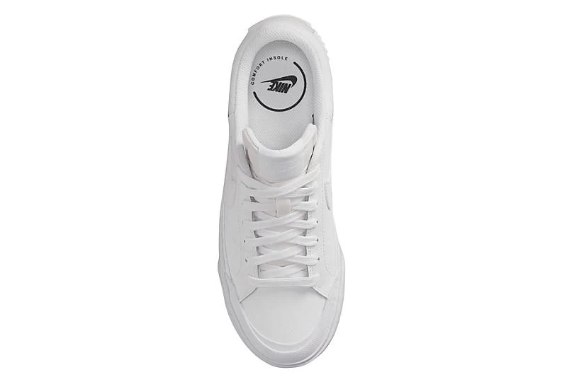Nike Womens Court Legacy Lift Sneaker - White 6 Nike Womens Court Legacy Lift Sneaker - White - Image 4