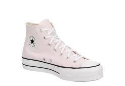 Converse Womens Chuck Taylor All Star High Top Platform Sneaker - Pale Pink