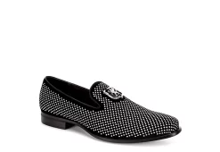 Stacy Adams Mens Swagger Studded Slip On Oxford - Black