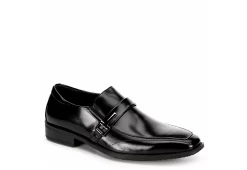Stacy Adams Mens Abram Moc Toe Bit Slip On Oxford - Black