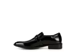 Stacy Adams Mens Abram Moc Toe Bit Slip On Oxford - Black -Shoe Shop US 01 420070 03