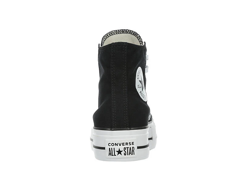 Converse Womens Chuck Taylor All Star High Top Platform Sneaker - Black 7 Converse Womens Chuck Taylor All Star High Top Platform Sneaker - Black - Image 5