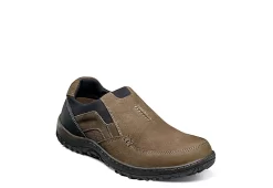 Nunn Bush Mens Quest Moc Toe Slip On Oxford - Tan