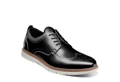 Stacy Adams Mens Synergy Wingtip Oxford - Black