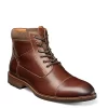 Florsheim Mens Lodge Cap Toe Lace-up Boot - Chestnut -Shoe Shop US 01 500781 00