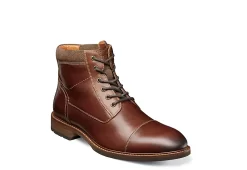 Florsheim Mens Lodge Cap Toe Lace-up Boot - Chestnut