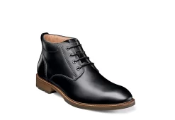 Florsheim Mens Lodge Plain Toe Chukka Boot - Black
