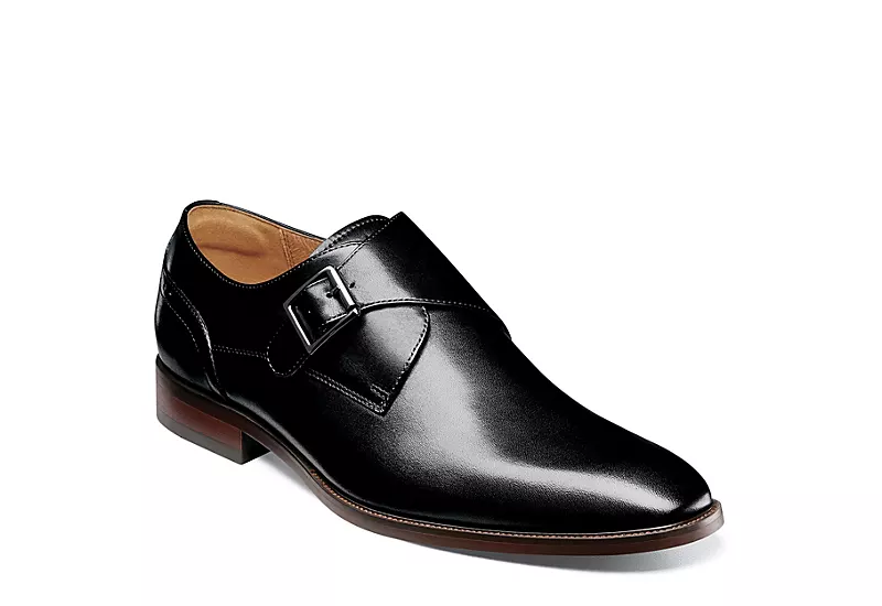 Florsheim Mens Sorrento Plain Toe Single Monk Strap Oxford - Black 3 Florsheim Mens Sorrento Plain Toe Single Monk Strap Oxford - Black
