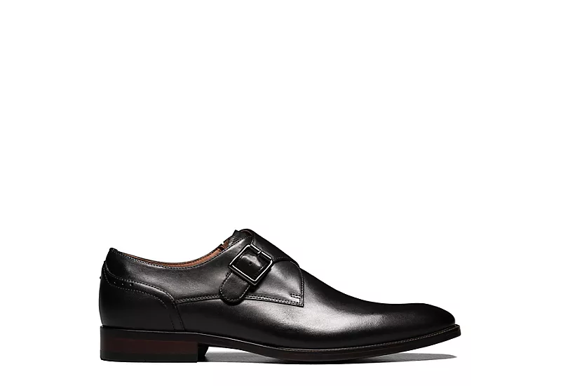 Florsheim Mens Sorrento Plain Toe Single Monk Strap Oxford - Black 4 Florsheim Mens Sorrento Plain Toe Single Monk Strap Oxford - Black - Image 2