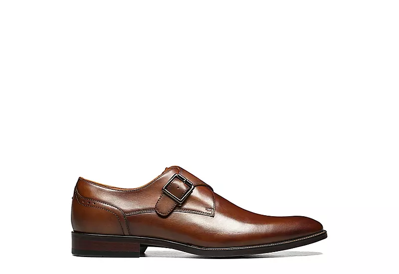 Florsheim Mens Sorrento Plain Toe Single Monk Strap Oxford - Cognac 4 Florsheim Mens Sorrento Plain Toe Single Monk Strap Oxford - Cognac - Image 2