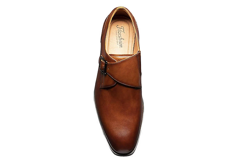 Florsheim Mens Sorrento Plain Toe Single Monk Strap Oxford - Cognac 8 Florsheim Mens Sorrento Plain Toe Single Monk Strap Oxford - Cognac - Image 6