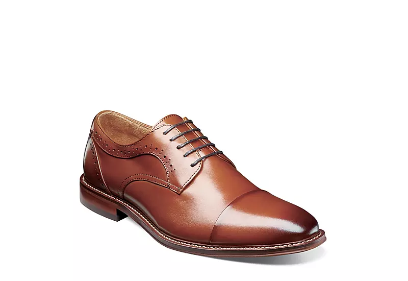 Stacy Adams Mens Maddox Cap Toe Oxford - Cognac 3 Stacy Adams Mens Maddox Cap Toe Oxford - Cognac
