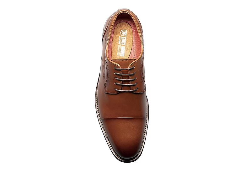 Stacy Adams Mens Maddox Cap Toe Oxford - Cognac 8 Stacy Adams Mens Maddox Cap Toe Oxford - Cognac - Image 6