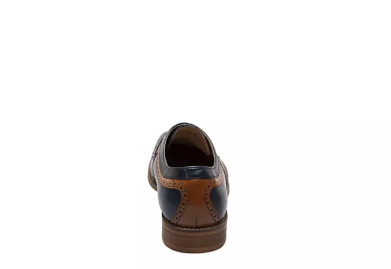 Stacy Adams Mens Palmer Plain Toe Medallion Oxford - Navy 7 Stacy Adams Mens Palmer Plain Toe Medallion Oxford - Navy - Image 5
