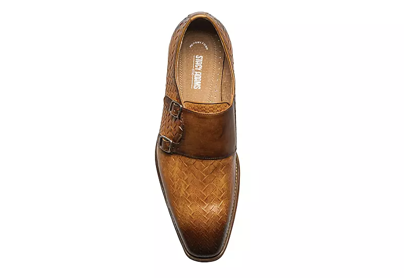 Stacy Adams Mens Torrance Plain Toe Double Monk Strap Oxford - Cognac 8 Stacy Adams Mens Torrance Plain Toe Double Monk Strap Oxford - Cognac - Image 6