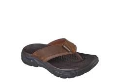 Skechers Mens Malico Flip Flop Sandal - Brown