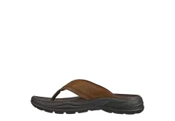 Skechers Mens Malico Flip Flop Sandal - Brown -Shoe Shop US 01 501764 02