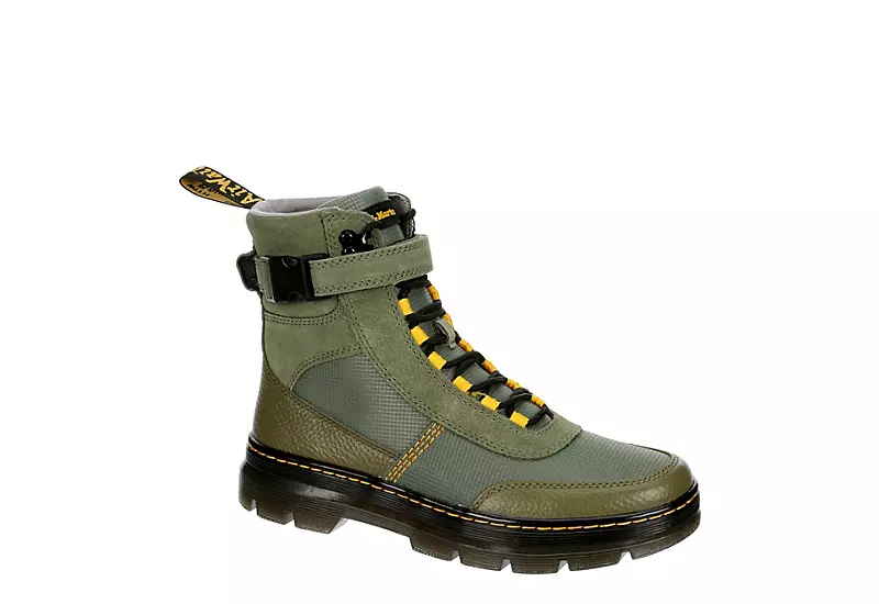 Dr. Martens Dr.martens Mens Combs Tech Combat Boot - Olive 3 Dr. Martens Dr.martens Mens Combs Tech Combat Boot - Olive