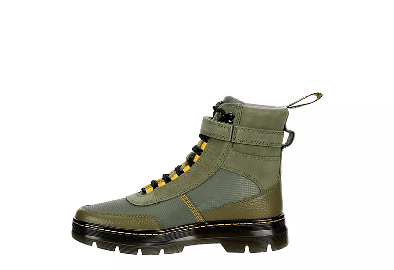 Dr. Martens Dr.martens Mens Combs Tech Combat Boot - Olive 6 Dr. Martens Dr.martens Mens Combs Tech Combat Boot - Olive - Image 4