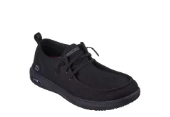 Skechers Mens Arch Fit Melo Slip Resistant Work Shoe - Black