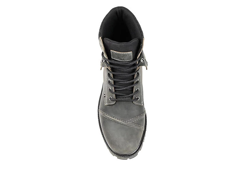 Territory Mens Grind Lace-up Boot - Grey 8 Territory Mens Grind Lace-up Boot - Grey - Image 6