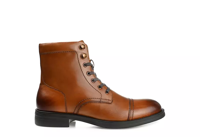 Thomas & Vine Mens Darko Lace-up Boot - Cognac 4 Thomas & Vine Mens Darko Lace-up Boot - Cognac - Image 2