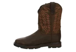 Ariat Mens Groundbreaker Waterproof Work Boot - Brown 12 Ariat Mens Groundbreaker Waterproof Work Boot - Brown -Shoe Shop US 01 502082 03