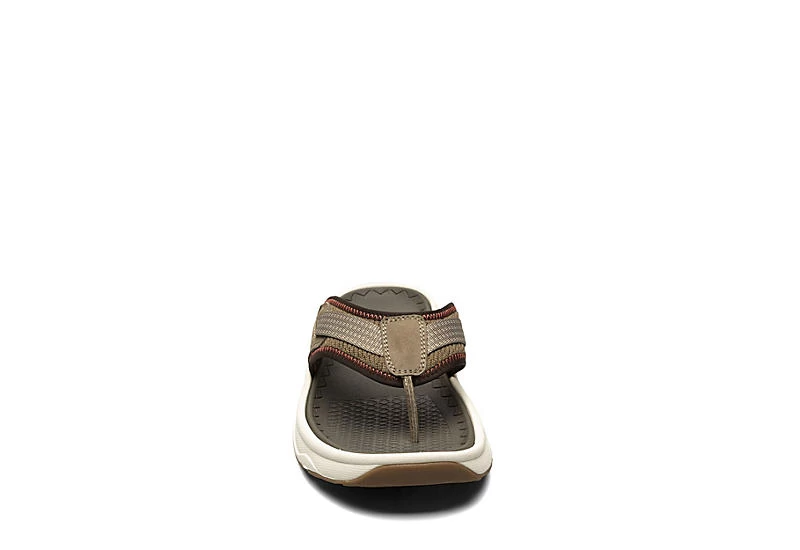 Florsheim Mens Tread Lite Flip Flop Sandal - Taupe 5 Florsheim Mens Tread Lite Flip Flop Sandal - Taupe - Image 3