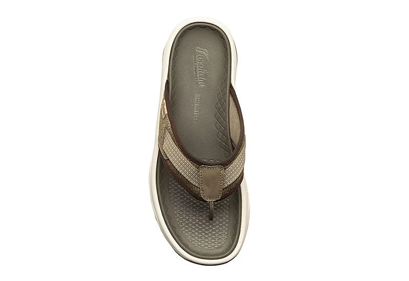 Florsheim Mens Tread Lite Flip Flop Sandal - Taupe 8 Florsheim Mens Tread Lite Flip Flop Sandal - Taupe - Image 6