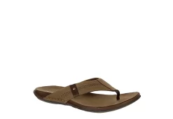 Franco Fortini Mens Newport Flip Flop Sandal - Tan