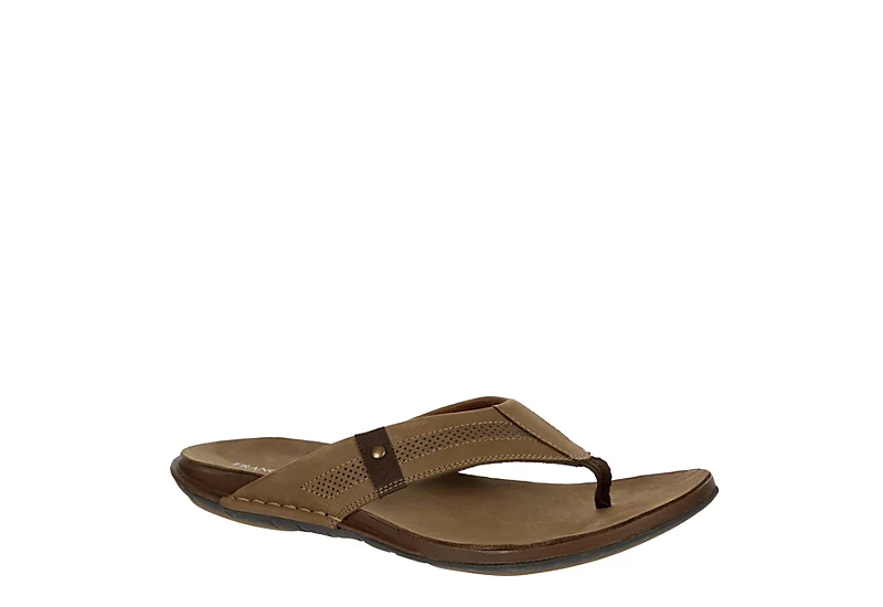 Franco Fortini Mens Newport Flip Flop Sandal - Tan 3 Franco Fortini Mens Newport Flip Flop Sandal - Tan